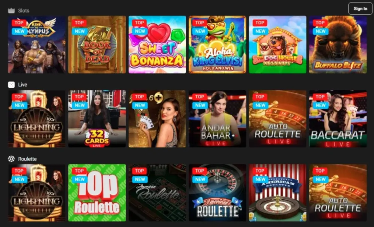 BetiBet Casino Games